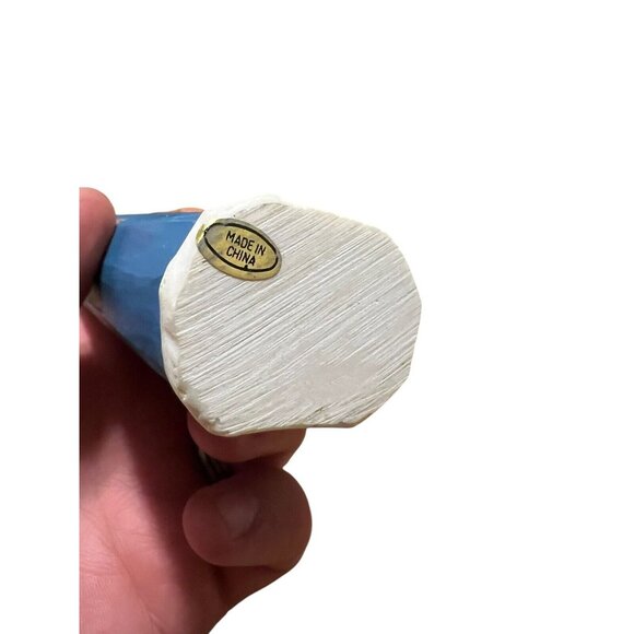 1993 Seasonal Specialties‎ Santa Claus With Christmas Tree Blue 8” Decoration - Picture 3 of 6